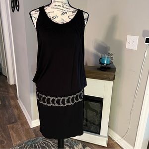 Lascana Drop Waisted Black Dress SIZE 12